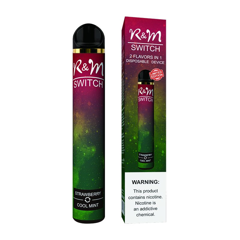 Switch de R & M (Doble Flavors) 2000 Puffs Vape Vape | Menta fresca / fresa