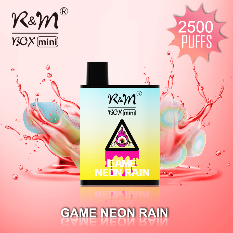 R&M Box Mini Neon Rain | 3% Nicotine | Distribuidor de vape desechable | Fabricante
