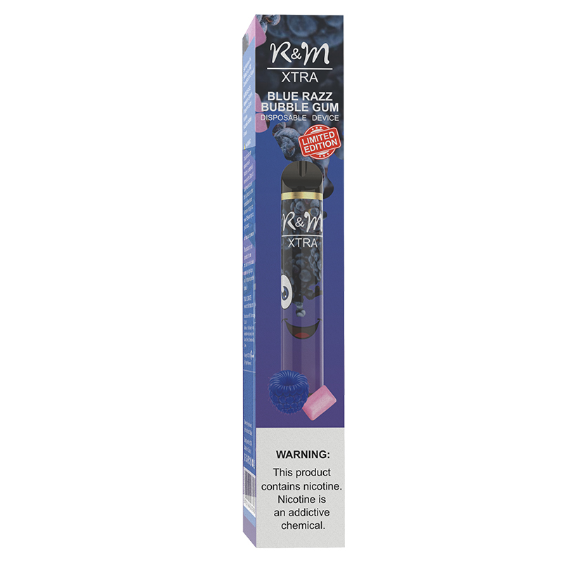 R & M XTRA 1600 Puffs 6% Nicotina Vape Dispositivo desechable | Goma de burbujas de uva