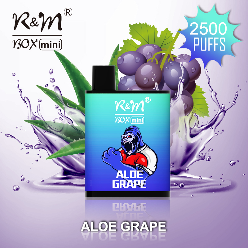 R&M Box Mini Grape de aloe | 2500 bocanadas | Mayorista de vape desechable | Proveedor