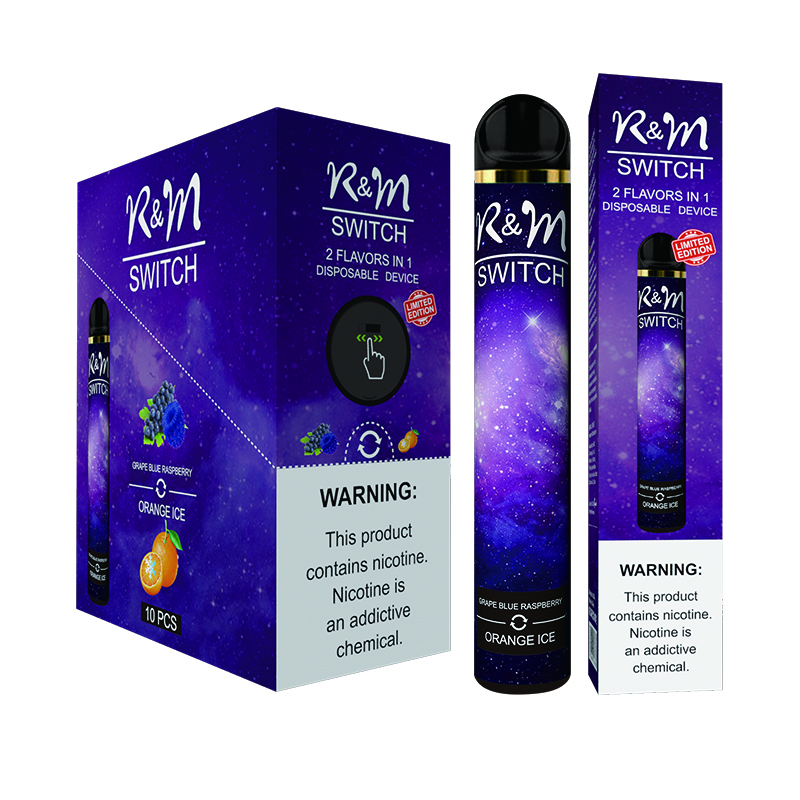 R&M SWITCH Fabricante de vapores desechables de nicotina de gran capacidad al 6% | Distribuidor | Mayorista | Proveedor