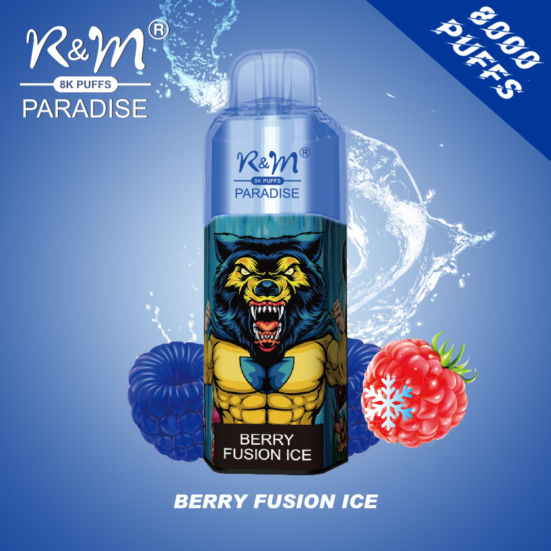 Modelo de venta caliente Mole Mesh RGB Flash Type C Recargable 8K R&M Paradise R y M Disponse Vape