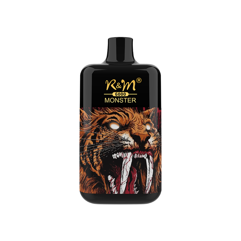 2% 5% Nicotina Última versión ELF Box Vape desechable Vape 6000puffs R&M Monster Mesh Coil Electronic cigarrillo