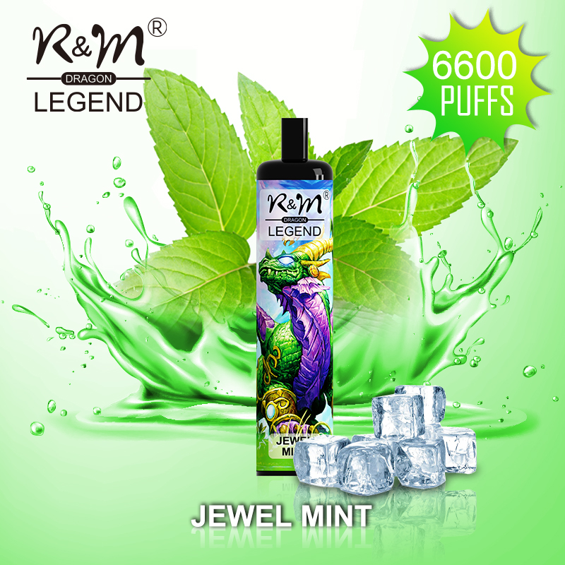 R&M Legend Dragon Jewel Mint Desechable Vape Fabricante | Barra de hojaldre