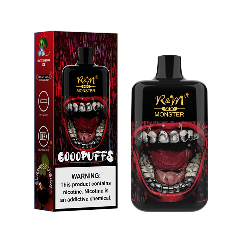USA UK Factory Mayor OEM OEM Smoke Vape Vape Despisable Elf Bar Ultra R&M Monster 6000 Puffs Mesh Coil Electronic cigarrillo