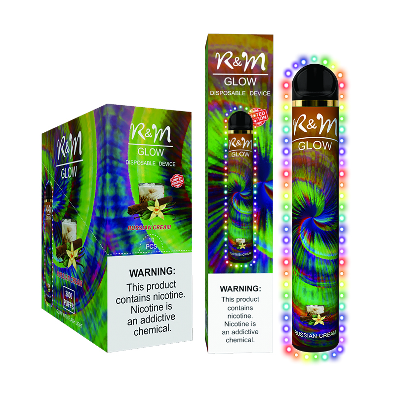 R&M Glow 2800 Puffs más Bang Ecigarette electrónico 
