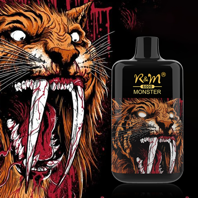 OEM Custom 12 buenos sabores de la barra de la barra de elfas bobina de malla de malla recargable 6000 bocanadas R&M Monster Vape desechable