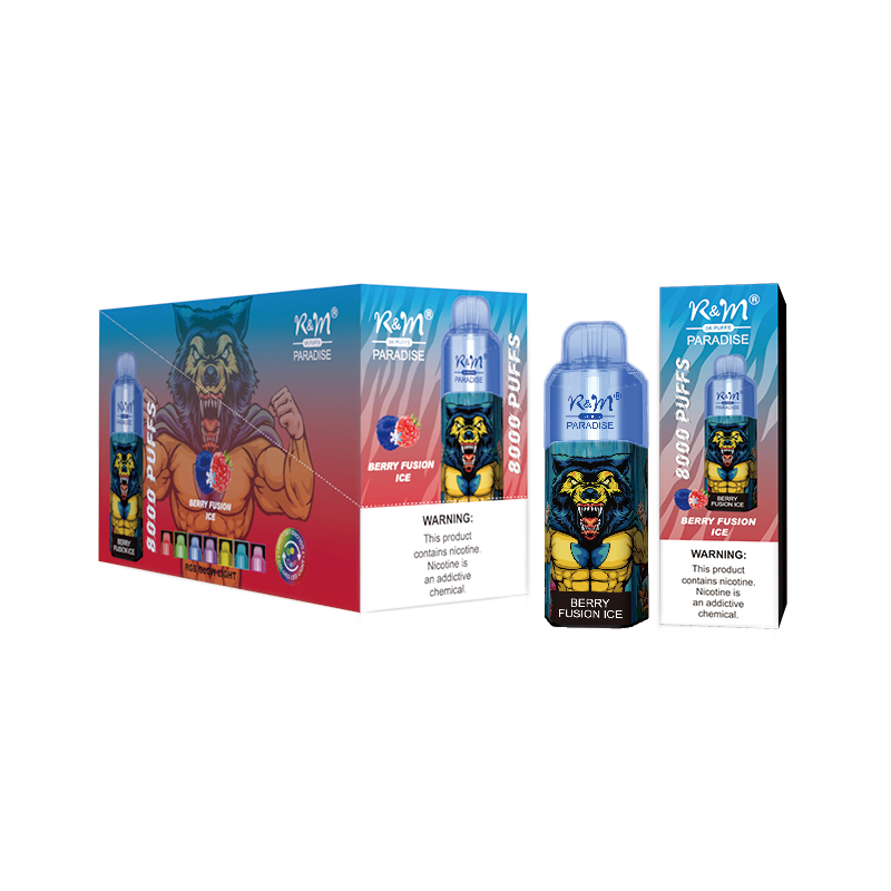 Marca personalizada 8000puffs recargable RGB Light R&M 15 ml E Liquid desechable Vape Elf Bar Kangvape Box Vape Vape