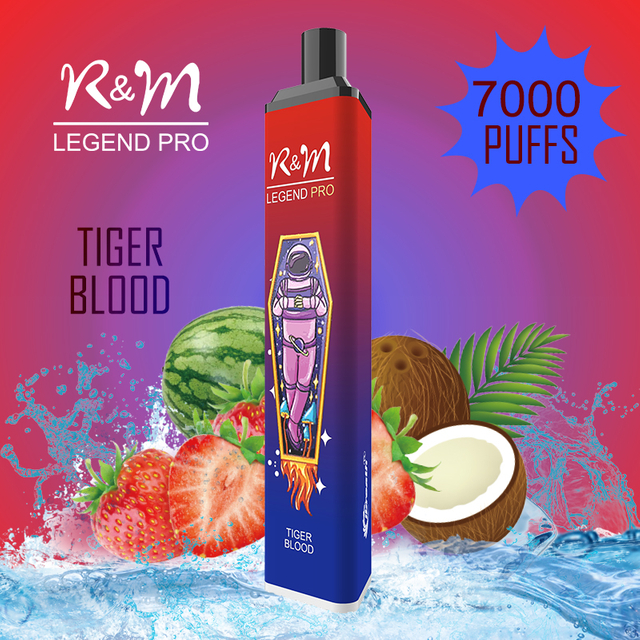 R&M Legend Pro Europe 7000 Puffs RGB Light Desechable Vape 