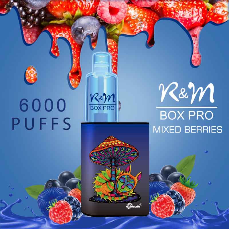 R&M BOX PRO 6000 Puffs Vape recargable de nicotina sal al 5%