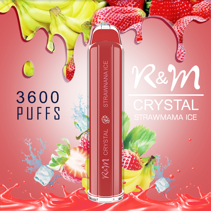 R&M Crystal 3600 Puffs Kangvape Pen | Ice Strawnana